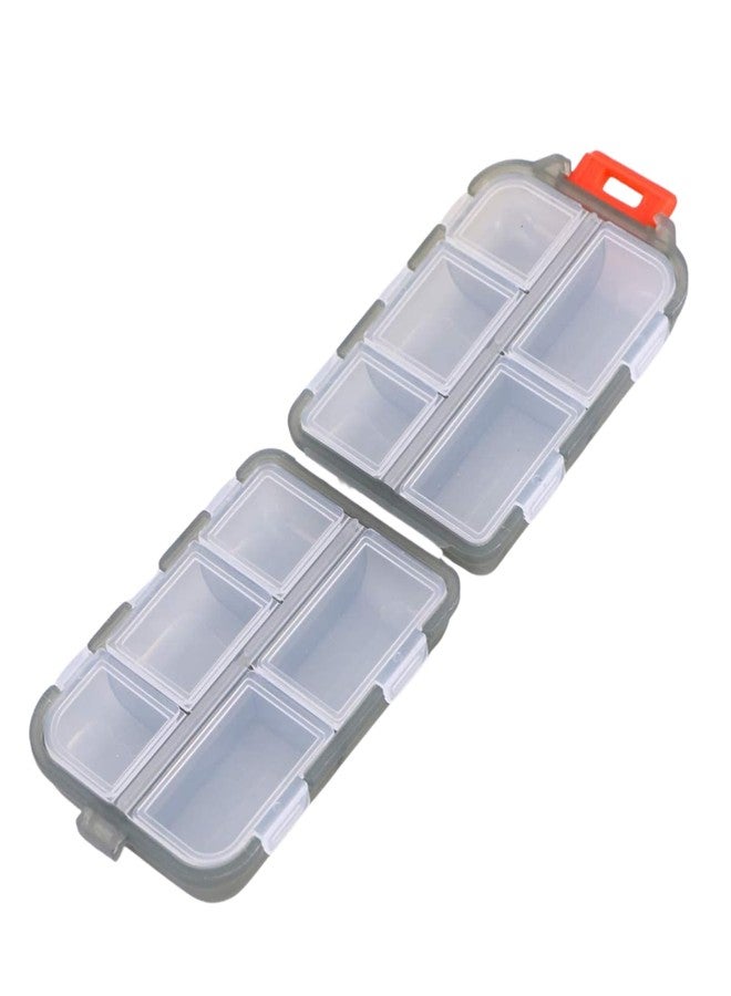 TP INCORP Double Layer Medicine storage organizer box with 10 Compartments | Ideal for Travel, Purse, Pocket | Moisture-Proof Case Medication Reminder and Dust-Proof Pill Case | Portable Mini Travel Pills Box | Medicine Carry Box (Regular, 2, count) - Image 1
